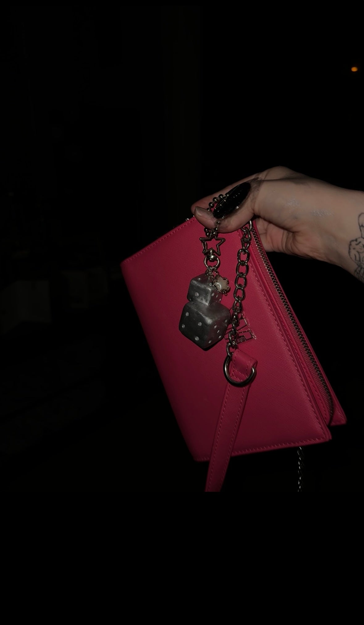 limited handmade dice charm keychain